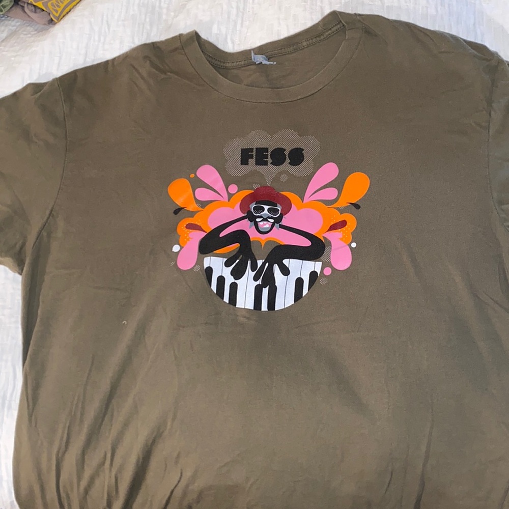 Green tshirt with cool logo